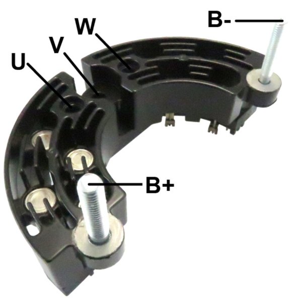 PLACA RETIFICADORA 110A  AGRALE V8 4.3 2004/FOTON AUMARK 3.5-14DT 2.8 2018>2026 - GA-1604 - autopeca GAUSS -  ELETRICA da ITAPIR