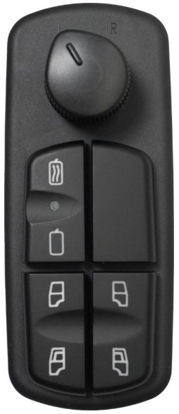 INTERRUPTOR VIDRO ELETRICO/DESEMBACADOR/RETROVISOR LE 15T+ 2T  MB AXOR/ATEGO/ACTROS Todos 2005> - MB-1015 - autopeca MULTIQUALITA  da ITAPIR