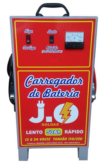 CARREGADOR BATERIA 50A 12V/24V BIVOLT ENTRADA/SAIDA (CARGA LENTA/RAPIDA - AUXILIAR DE PARTIDA) 