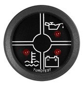 INDICADOR SINALIZADOR FUNCAO 12V 3 LEDs (52mm)  UNIVERSAL/MWM (PRESSAO OLEO - TEMPERATURA - BATERIA ) - TUR-300.076  - autopeca TUROTEST da ITAPIR