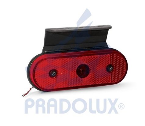 LANTERNA LATERAL LED 12/24V (VM)  RETANGULAR  MOD FACCHINI (C/Suporte) - PL-0608.19.43 - autopeca PRADOLUX da ITAPIR
