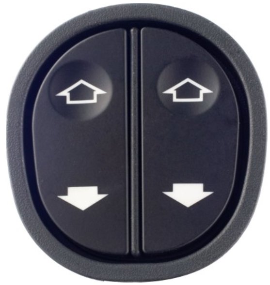 INTERRUPOTOR VIDRO ELETRICO DUPLO12V 8T  FORD FIESTA 1997>2007/KA 1997>2007/NOVO KA 2008>2014 (C/ Moldura)