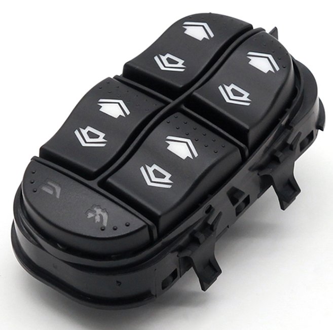 INTERRUPTOR VIDRO ELETRICO QUADRUPLO 12V 11T  FORD FOCUS HATCH/SEDAN 2000>2008 (VERDE)