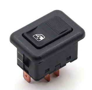 INTERRUPTOR VIDRO ELETRICO SIMPLES 12V 5T  FORD ROYALE 1991>1996/VERSALLES 1991>1996 (AMBAR - C/ MOLDURA )