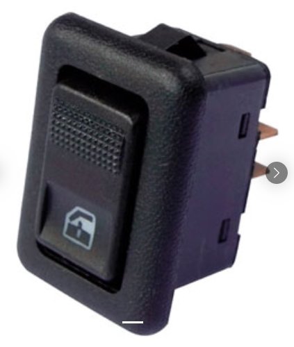 INTERRUPTOR VIDRO ELETRICO SIMPLES 12V 5T  FORD ROYALE 1991>1996/VERSALLES 1991>1996 (VERDE - C/ MOLDURA )
