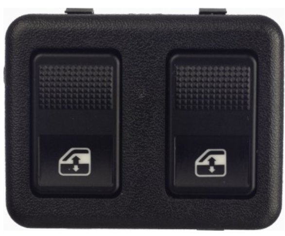 INTERRUPTOR VIDRO ELETRICO DUPLO 12V 10T  FORD ROYALE 1991>1996/VERSALLES 1991>1996 (VERDE - C/ MOLDURA)