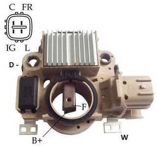 REGULADOR VOLTAGEM ALTERNADOR 12V  HONDA CIVIC 2.0 2008>/NEW FIT/NEW CIVIC 2009