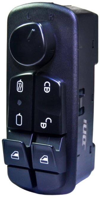 INTERRUPTOR VIDRO ELETRICO/DESEMBAÇADOR/RETROVISOR/TRAVA 24V 19T  MB ATEGO/AXOR/ACTROS (MOD MODERNO - TECLA ALTA)