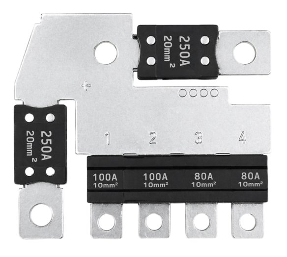 MULTI FUSIVEL  PLACA SUPORTE 12V 6T (250A/250A/100A/100A/80A/80A)  GM CRUZE 1.4 2016>2023/CRUZE 1.8 2011>2016 - DNI-32.00.10 - autopeca DNI da ITAPIR