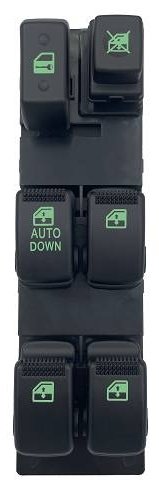 INTERRUPTOR VIDRO ELETRICO QUADRUPLO 12V 14T  HYUNDAI IX35 2009>2015 (ILUMINACAO VERDE) - 02.1260 - autopeca OSPINA da ITAPIR