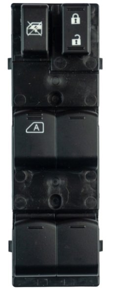 INTERRUPTOR VIDRO ELETRICO 12V 19T  NISSAN MARCH 2008>2015/TIIDA 2007>2015/LIVINA 2008>2015/VERSA 2008>2015 (ILUMINACAO AMBAR)