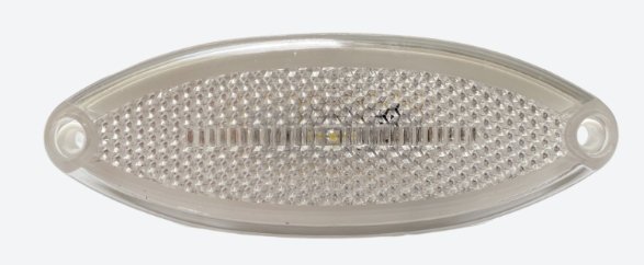LANTERNA LATERAL POSICAO LED 12/24V CRISTAL ELIPSE  UNIVERSAL (S/ SUPORTE  -  FIO) - MUL-40891 - autopeca MULTILIGHT da ITAPIR