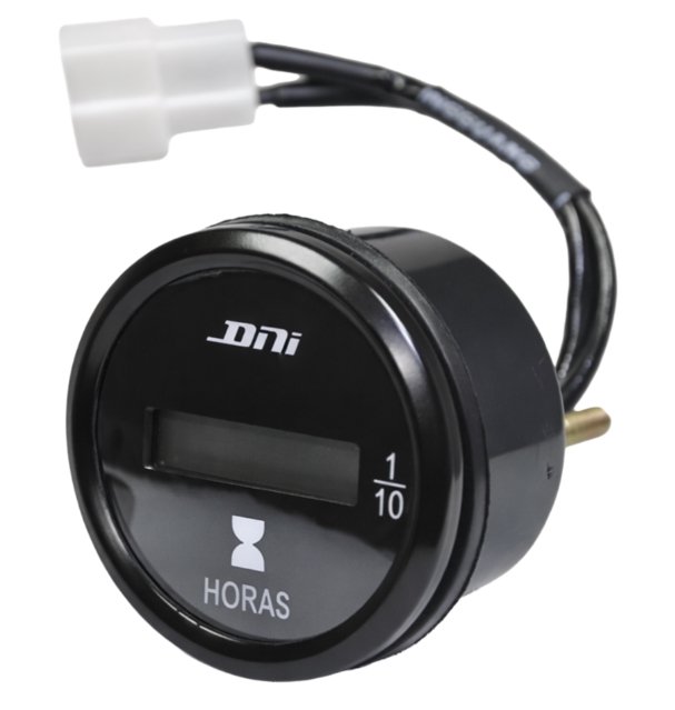 HORIMETRO (57 mm/ 12V/24V) DIGITAL - UNIVERSAL (ARO PRETO) - DNI-4512 - autopeca DNI da ITAPIR