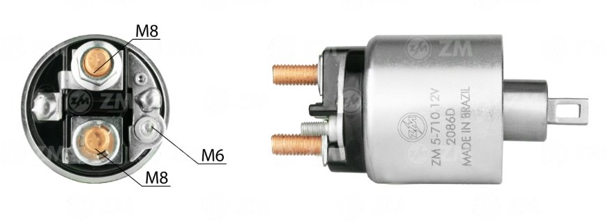 AUTOMATICO MOTOR PARTIDA 12V  NISSAN FRONTIER 2.5 2008>2009/LIVINA 1.8 2010>2013/SENTRA 2.0 2008>2013 - ZM 5-710 - autopeca ZM - Relés da ITAPIR