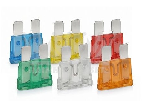 KIT EMERGENCIA FUSIVEL LAMINA (LA) 10A/15A/20A/30A (2 Unidades)/25A/40A (01 Unidade) (10 Fusiveis) 